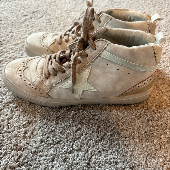 ShuShop Beige High-Top Sneakers - Picture 3 of 6